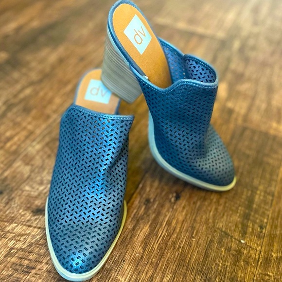 DV by Dolce Vita Shoes - DV By Dolce Vita • Kenli Gray Heeled Mules Clogs